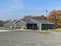 Corner view of 7200-sq ft church in Cochranton, PA