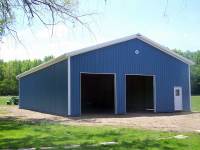 40x64x14 post-frame farm building in Conneautville, PA