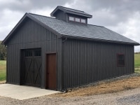 18x24 post-frame garage in Stoneboro, PA