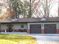 28x56x10 post-frame garage in Gibsonia, PA