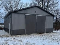 32x40x12 post-frame garage in Titusville, PA