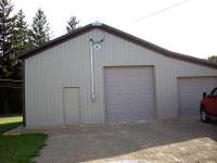 28x36x12 post-frame garage with 12' shed in Cooperstown, PA