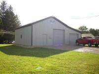 28x36x12 post-frame garage with 12' shed in Cooperstown, PA