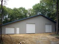 56x64x14 post-frame garage with 20' shed in Rockland, PA