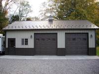28x36x10 post-frame garage in Cooperstown, PA