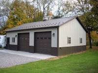 28x36x10 post-frame garage in Cooperstown, PA