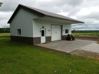 24' x 32' post-frame garage in Conneautville, PA