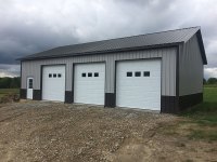 32' x 48' post-frame garage in New Wilmington, PA