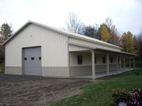 32' x 56' x 12' post-frame garage in Girard, PA