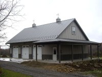 Post-frame garage 30'x48'x10' in Knox, PA,