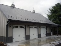 Post-frame garage 30'x48'x10' in Knox, PA, garage door detail