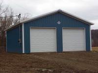 28x32x10 post-frame garage in Meadville, PA