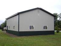 36x40x14 post-frame garage in McKean, PA