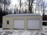 20 24x32x10 post-frame garage in Fryburg, PA