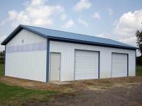 24x32x10 post-frame garage in Sheakleyville, PA