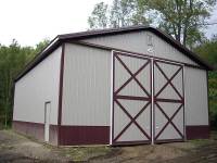 36x48x14 post-frame garage in Cochranton, PA