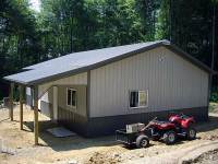 36x40x10 post-frame garage in Townville, PA