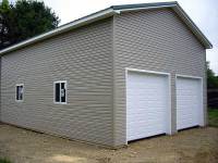 24x32x14 post-frame garage in Cooperstown, PA