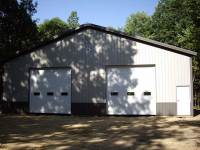 50x80x14 post-frame garage in Boyers, PA