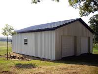 30x32x10 post-frame garage in Butler, PA