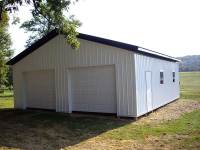 30x32x10 post-frame garage in Butler, PA