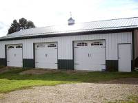 30x48x10 post-frame garage in Conneatville, PA