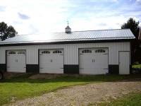 30x48x10 post-frame garage in Conneatville, PA