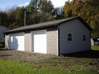Garage 24'x40'x9' in Cochranton, PA, corner view