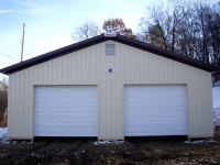 Post-frame garage 32'x32'x10' in Cooperstown, PA