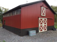 32' x 40' post-frame horse barn in  Slippery Rock, PA