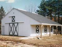 36x40x10 post-frame horse barn in Butler, PA