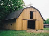 32x40x10 post-frame horse barn in Sandy Lake, PA