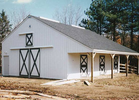 post-frame horse barns